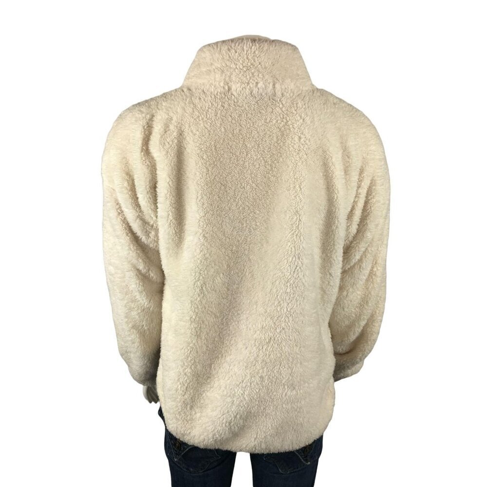 Forever 21 Fleece 1/4 Zip Jacket Small Pocket Soft Faux Fur - Picture 2 of 8